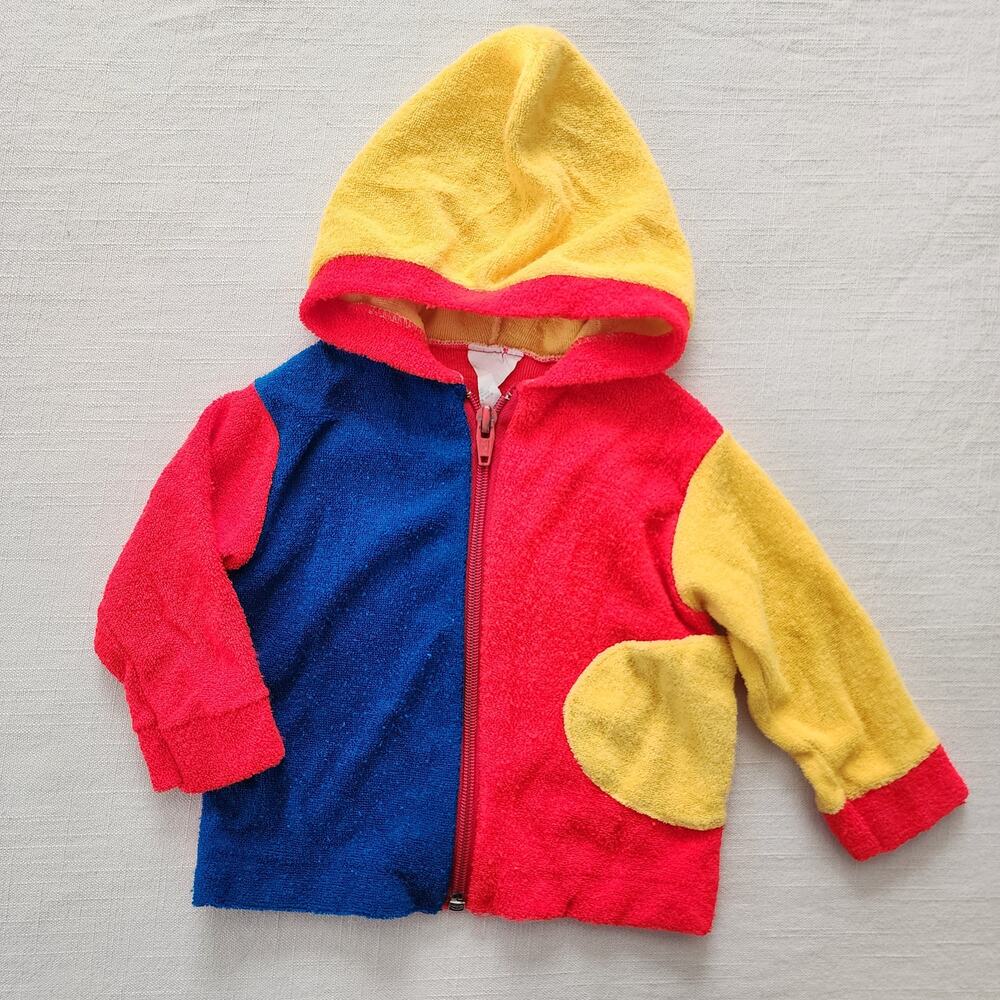 Vintage Terrycloth Color Block Jacket 12 months